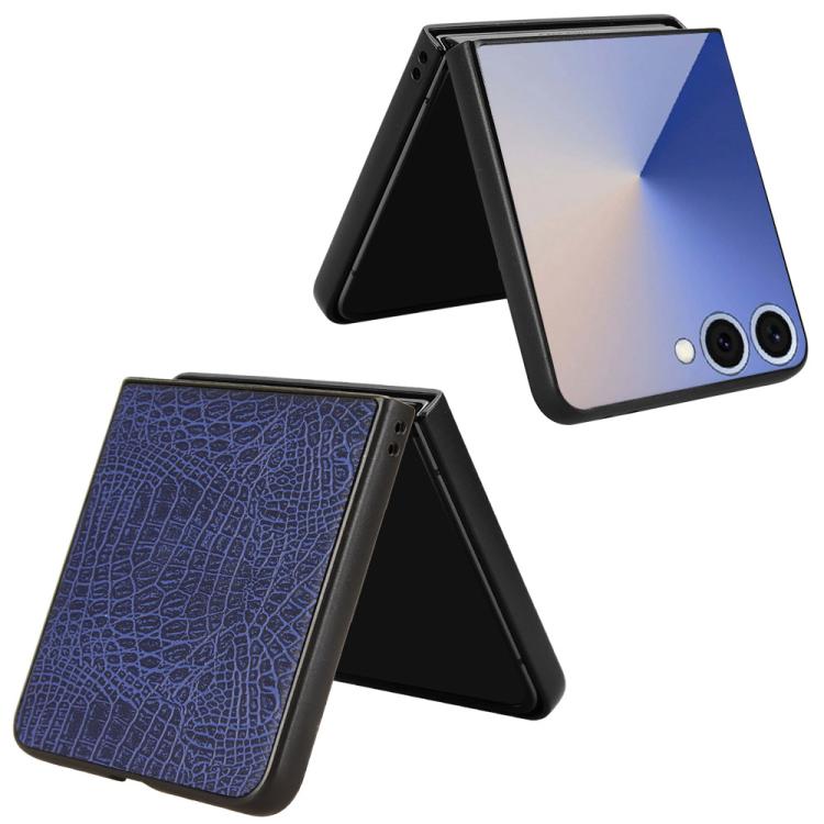 For Samsung Galaxy Z Flip7 5G Crocodile Texture Back Cover Phone Case