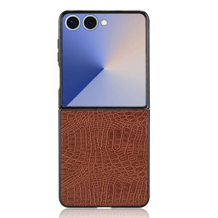 For Samsung Galaxy Z Flip7 5G Crocodile Texture Back Cover Phone Case