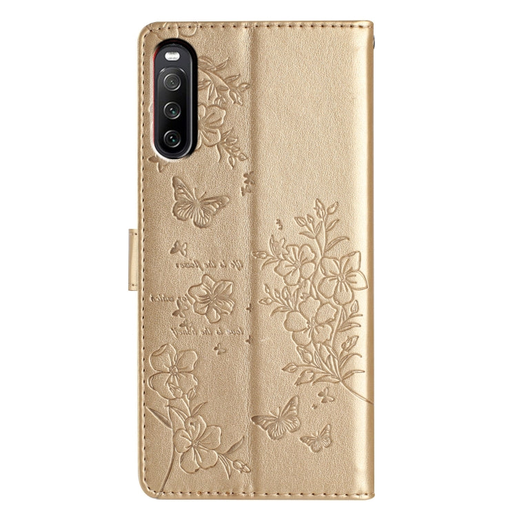 For Sony Xperia 10 V Butterflies and Flowers Leather Phone Case