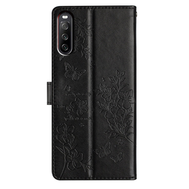 For Sony Xperia 10 V Butterflies and Flowers Leather Phone Case
