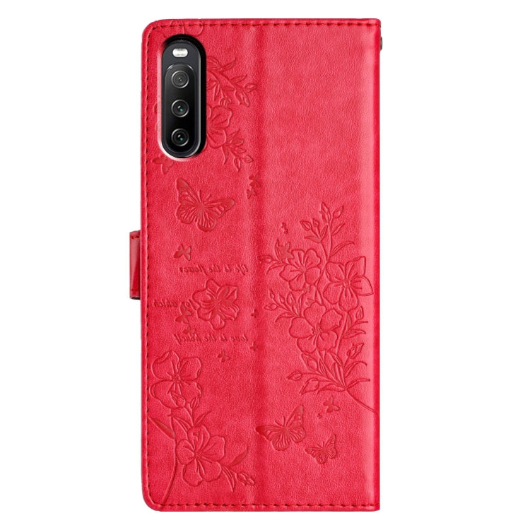 For Sony Xperia 10 V Butterflies and Flowers Leather Phone Case