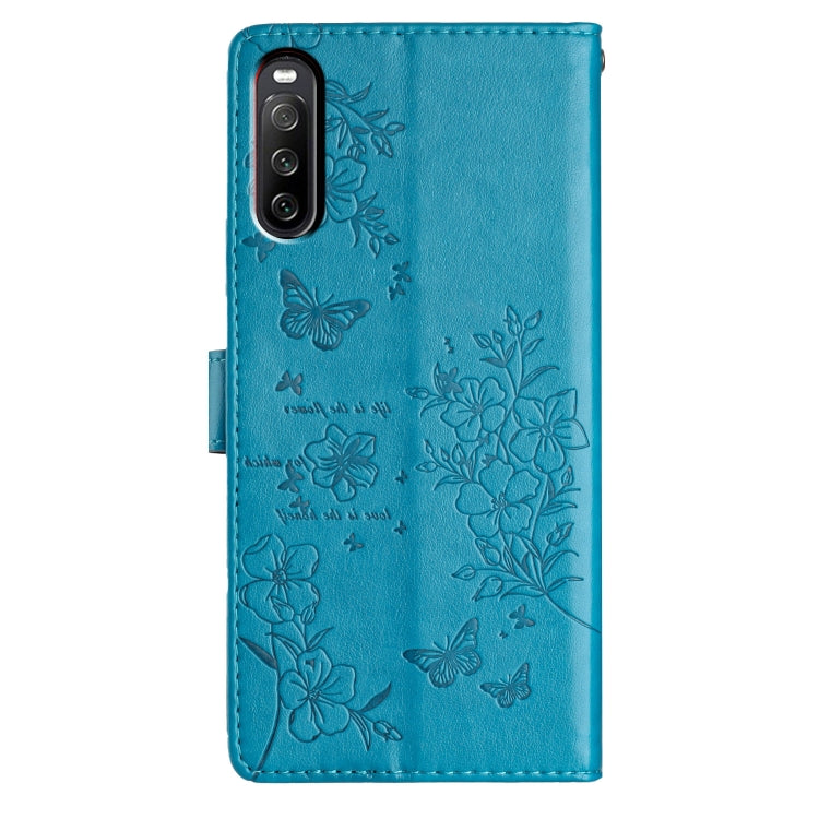 For Sony Xperia 10 V Butterflies and Flowers Leather Phone Case