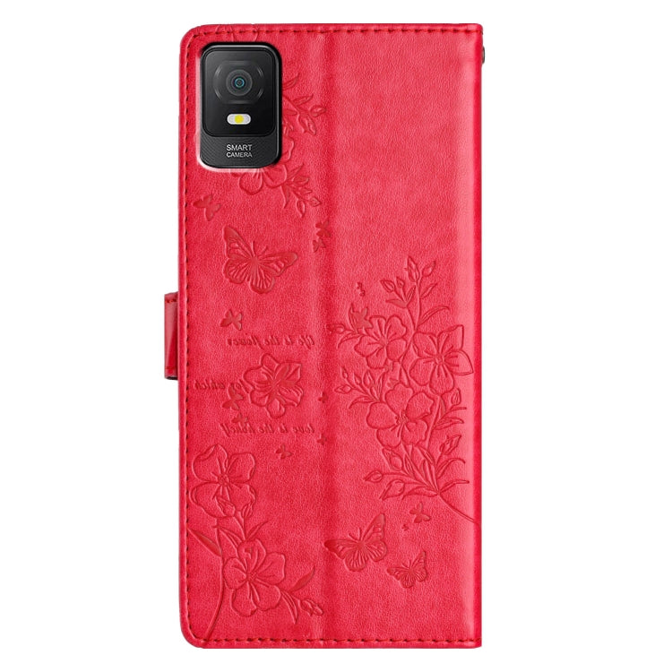 For TCL 403 Butterflies and Flowers Leather Phone Case