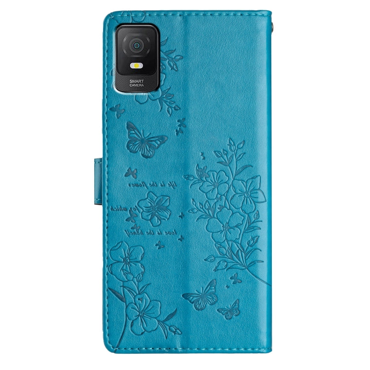 For TCL 403 Butterflies and Flowers Leather Phone Case