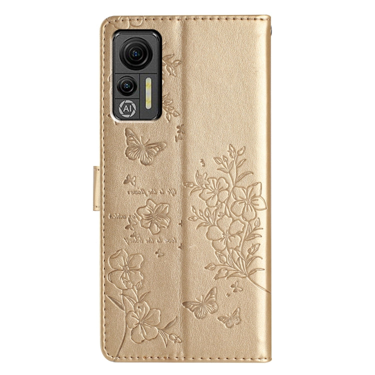 For Ulefone Note 14 Butterflies and Flowers Leather Phone Case