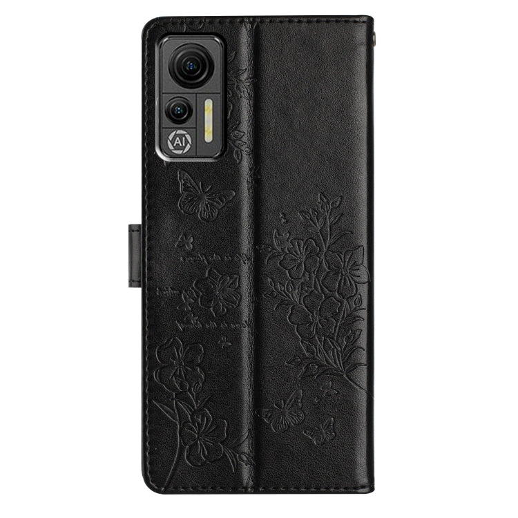 For Ulefone Note 14 Butterflies and Flowers Leather Phone Case