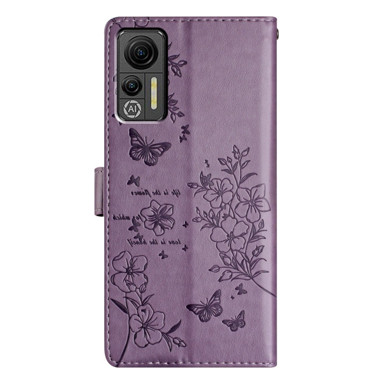 For Ulefone Note 14 Butterflies and Flowers Leather Phone Case