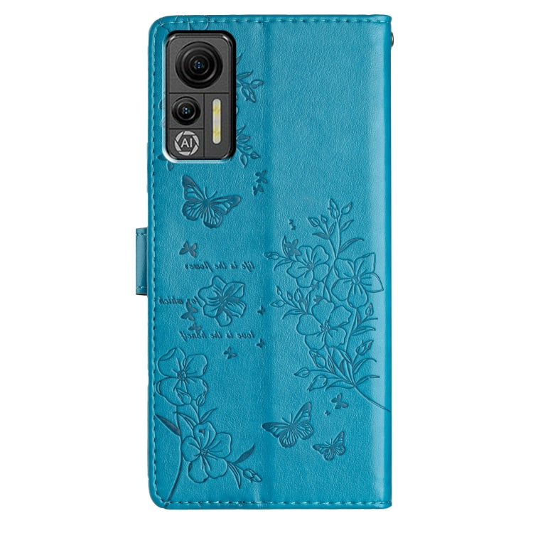 For Ulefone Note 14 Butterflies and Flowers Leather Phone Case