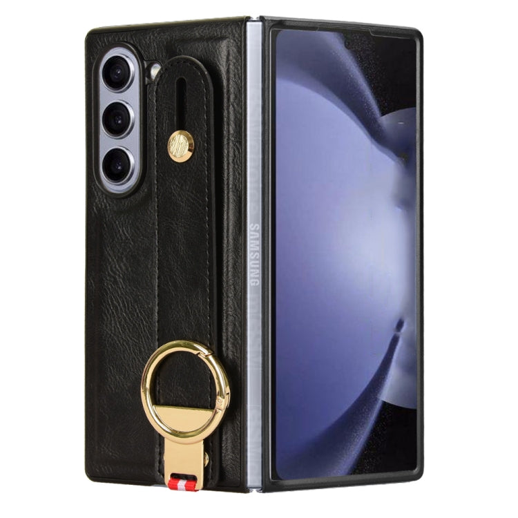 For Samsung Galaxy Z Fold6 Wristband Leather Back Phone Case