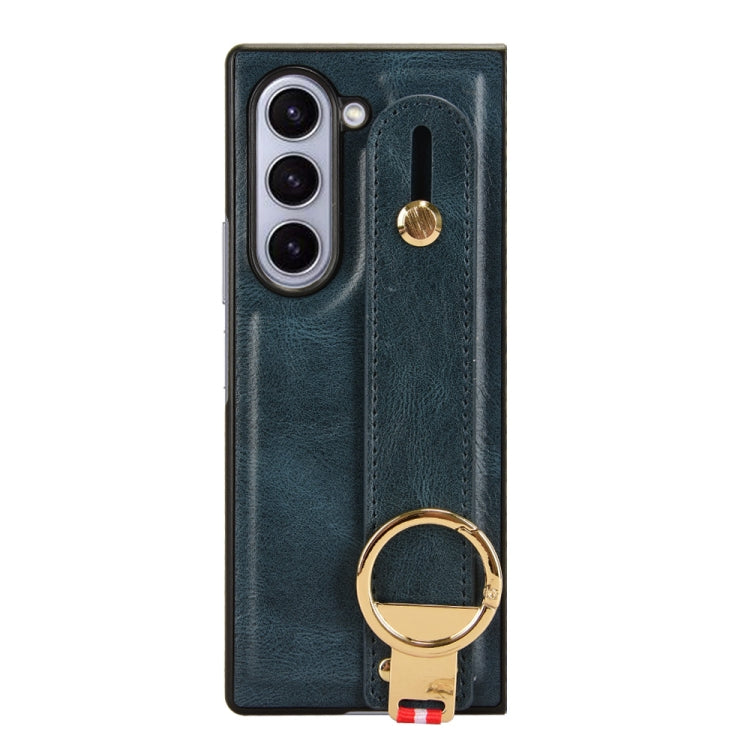 For Samsung Galaxy Z Fold6 Wristband Leather Back Phone Case