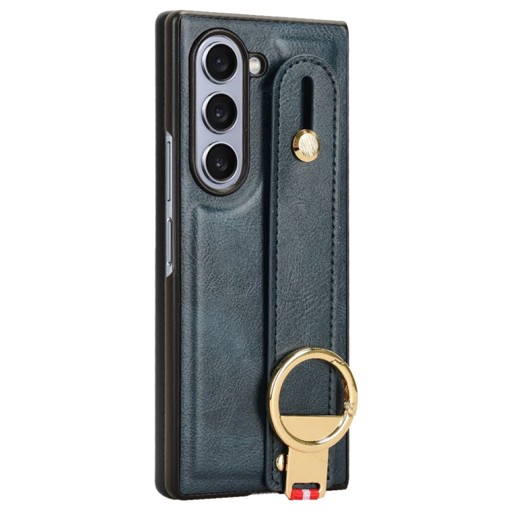 For Samsung Galaxy Z Fold6 Wristband Leather Back Phone Case