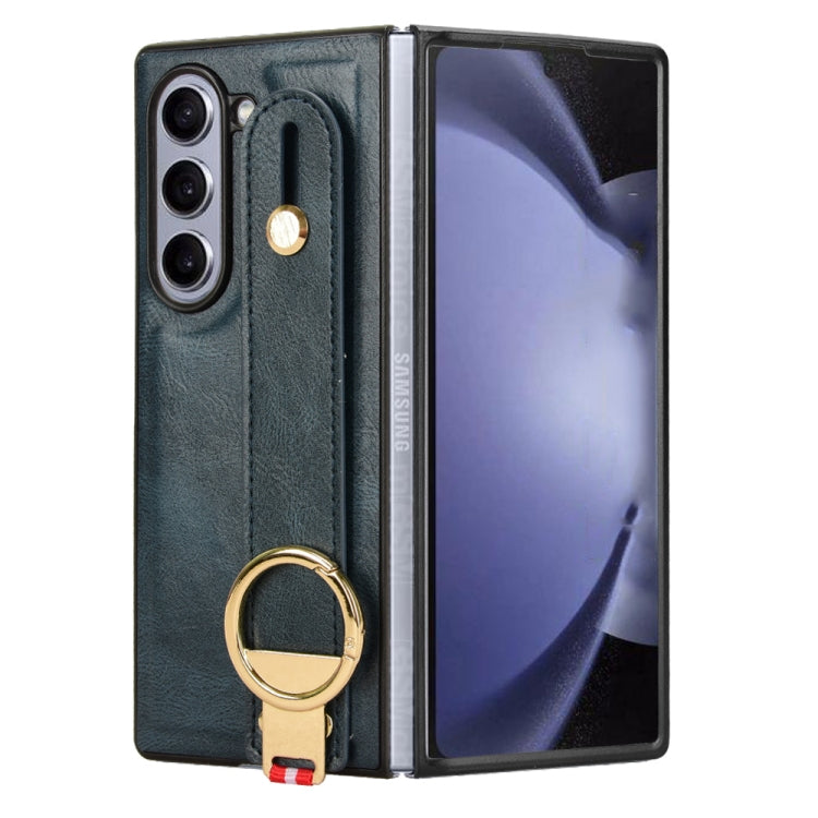 For Samsung Galaxy Z Fold6 Wristband Leather Back Phone Case