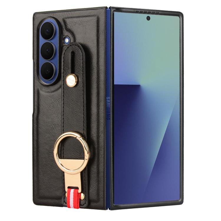 For Samsung Galaxy Z Fold7 5G Wristband Leather Back Phone Case