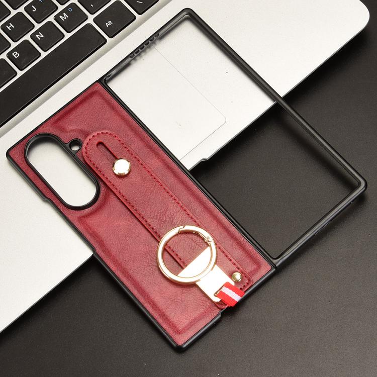 For Samsung Galaxy Z Fold7 5G Wristband Leather Back Phone Case