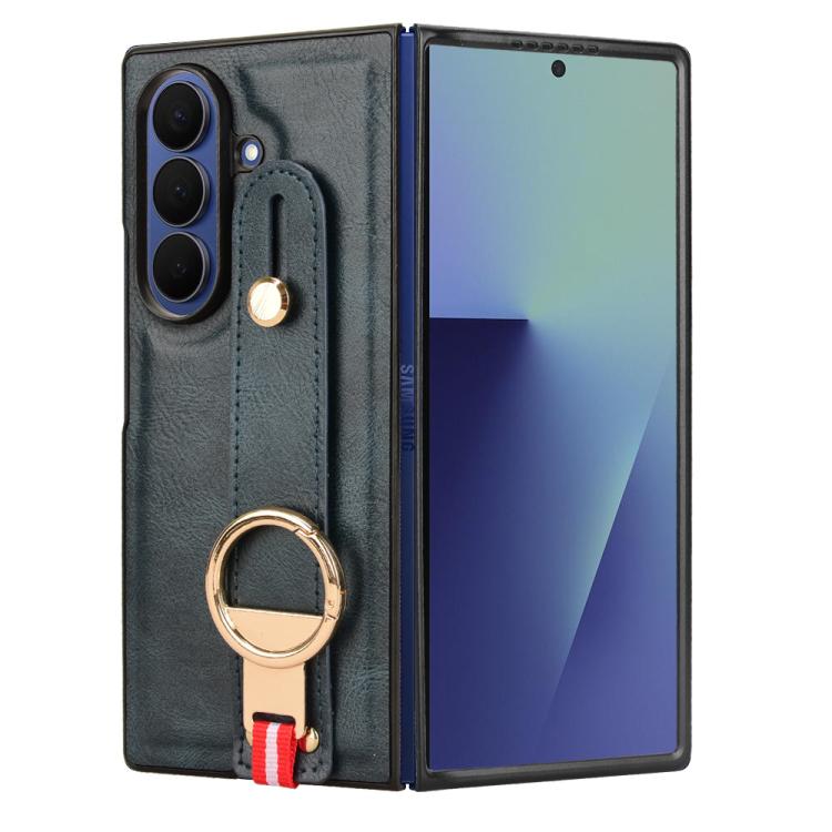 For Samsung Galaxy Z Fold7 5G Wristband Leather Back Phone Case