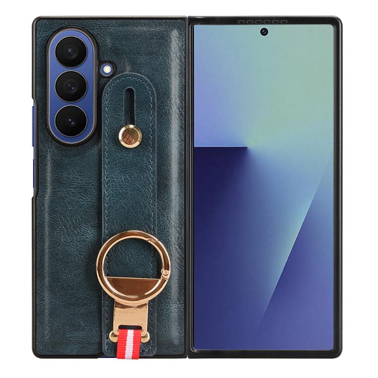 For Samsung Galaxy Z Fold7 5G Wristband Leather Back Phone Case