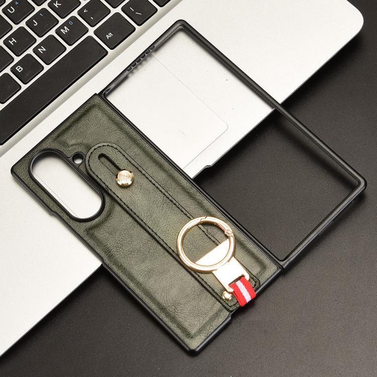 For Samsung Galaxy Z Fold7 5G Wristband Leather Back Phone Case