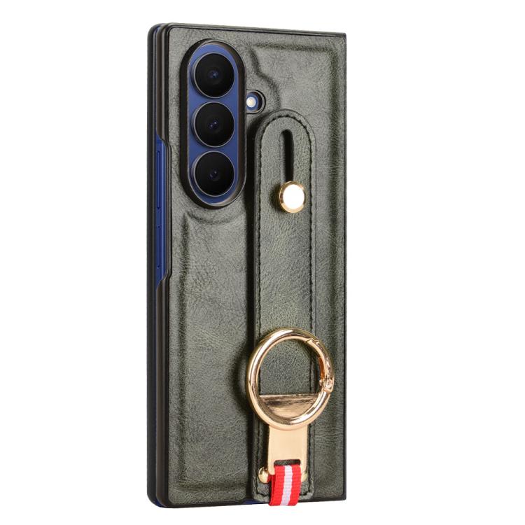 For Samsung Galaxy Z Fold7 5G Wristband Leather Back Phone Case