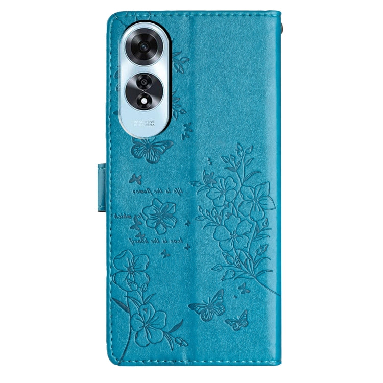 For OPPO A60 Butterflies and Flowers Leather Phone Case