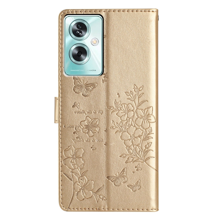 For OPPO A79 / A2 5G Butterflies and Flowers Leather Phone Case