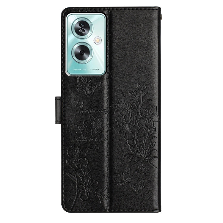 For OPPO A79 / A2 5G Butterflies and Flowers Leather Phone Case