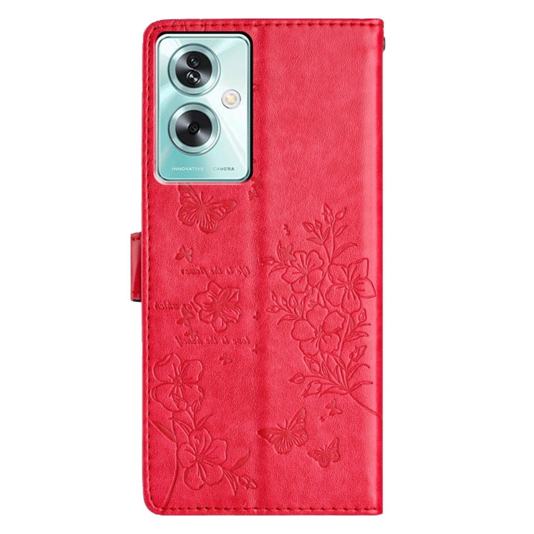 For OPPO A79 / A2 5G Butterflies and Flowers Leather Phone Case