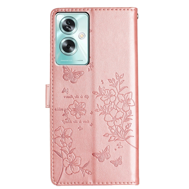 For OPPO A79 / A2 5G Butterflies and Flowers Leather Phone Case