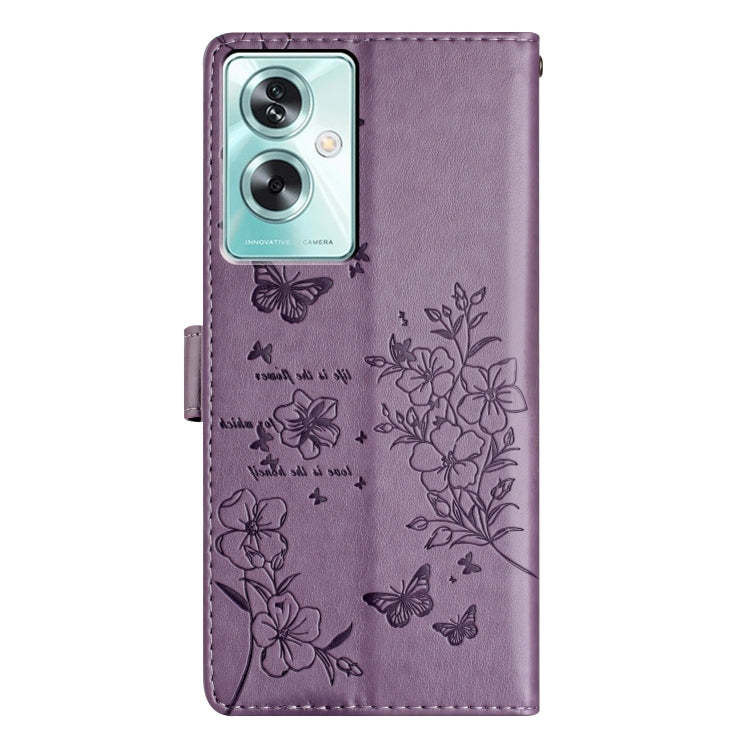 For OPPO A79 / A2 5G Butterflies and Flowers Leather Phone Case
