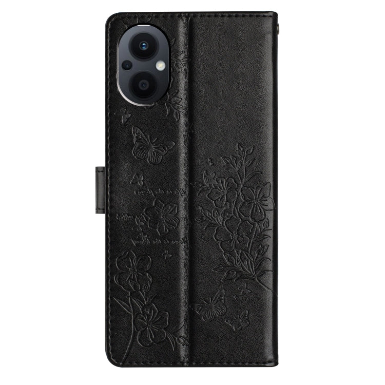 For OPPO Reno7 Z 5G Butterflies and Flowers Leather Phone Case