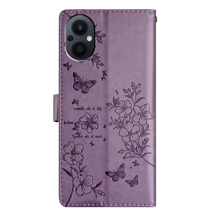 For OPPO Reno7 Z 5G Butterflies and Flowers Leather Phone Case