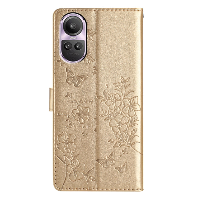For OPPO Reno10 / Reno10 Pro Butterflies and Flowers Leather Phone Case