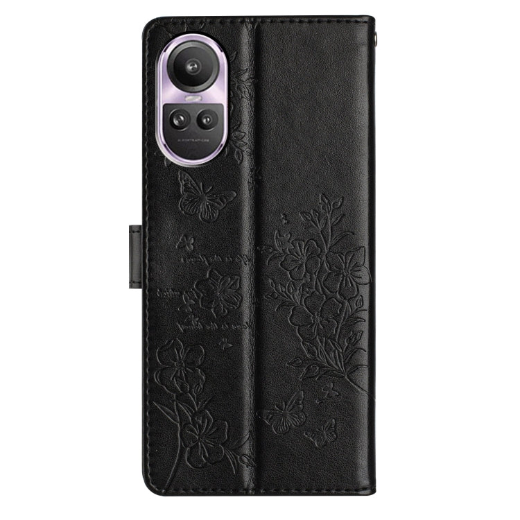 For OPPO Reno10 / Reno10 Pro Butterflies and Flowers Leather Phone Case