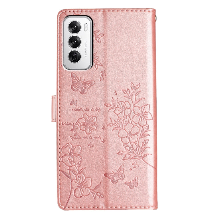For OPPO Reno12 Pro 5G Global Butterflies and Flowers Leather Phone Case