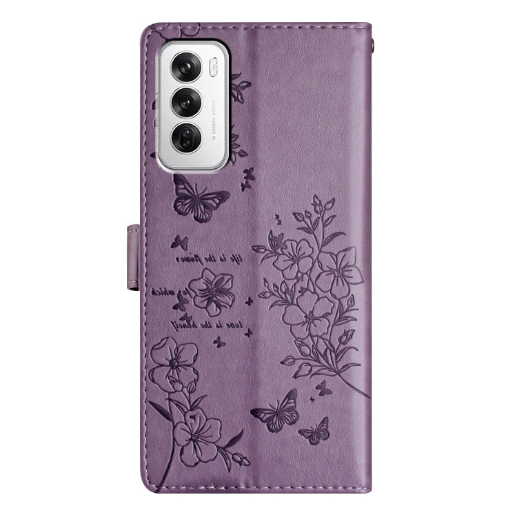 For OPPO Reno12 Pro 5G Global Butterflies and Flowers Leather Phone Case