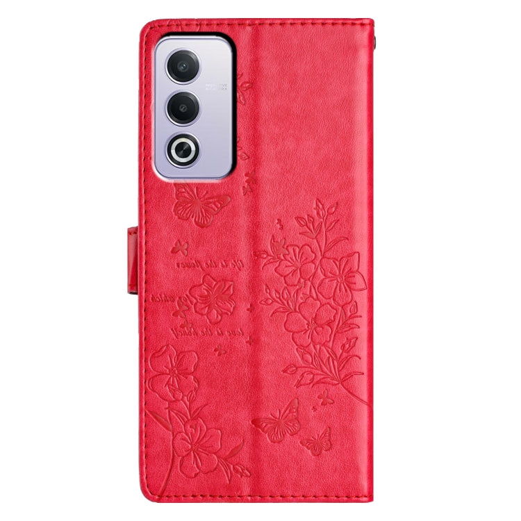 For OPPO A3 Pro 5G Butterflies and Flowers Leather Phone Case