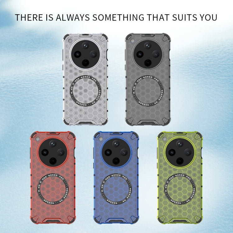 For OPPO Find X8 5G Honeycomb Magnetic Ring Shockproof Phone Case