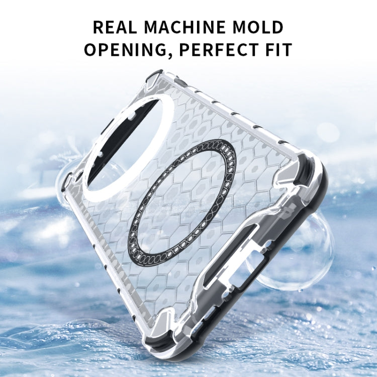 For OPPO Find X8 5G Honeycomb Magnetic Ring Shockproof Phone Case
