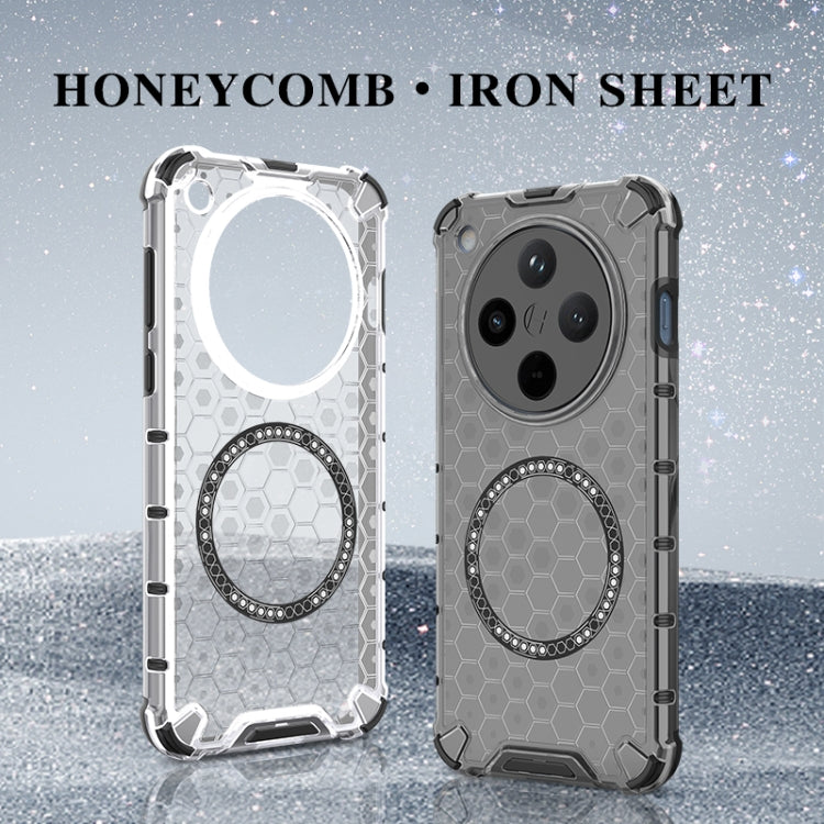 For OPPO Find X8 5G Honeycomb Magnetic Ring Shockproof Phone Case