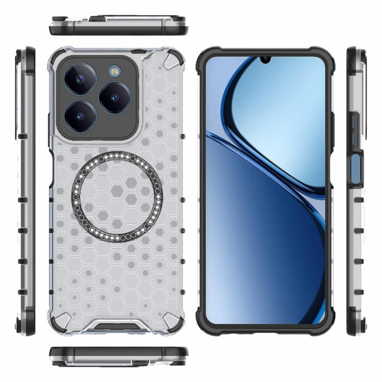 For Realme Narzo N63 Global Honeycomb Magnetic Ring Shockproof Phone Case