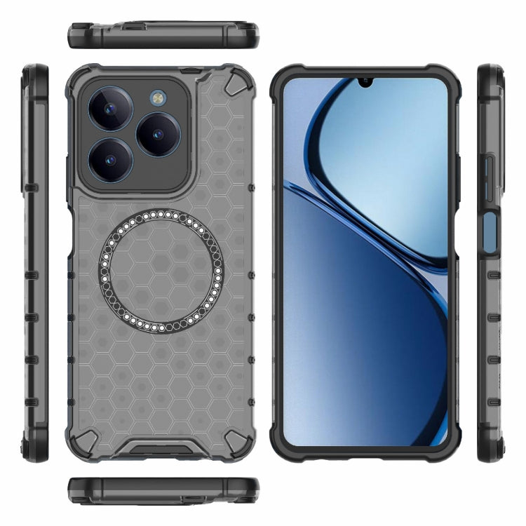 For Realme Narzo N63 Global Honeycomb Magnetic Ring Shockproof Phone Case