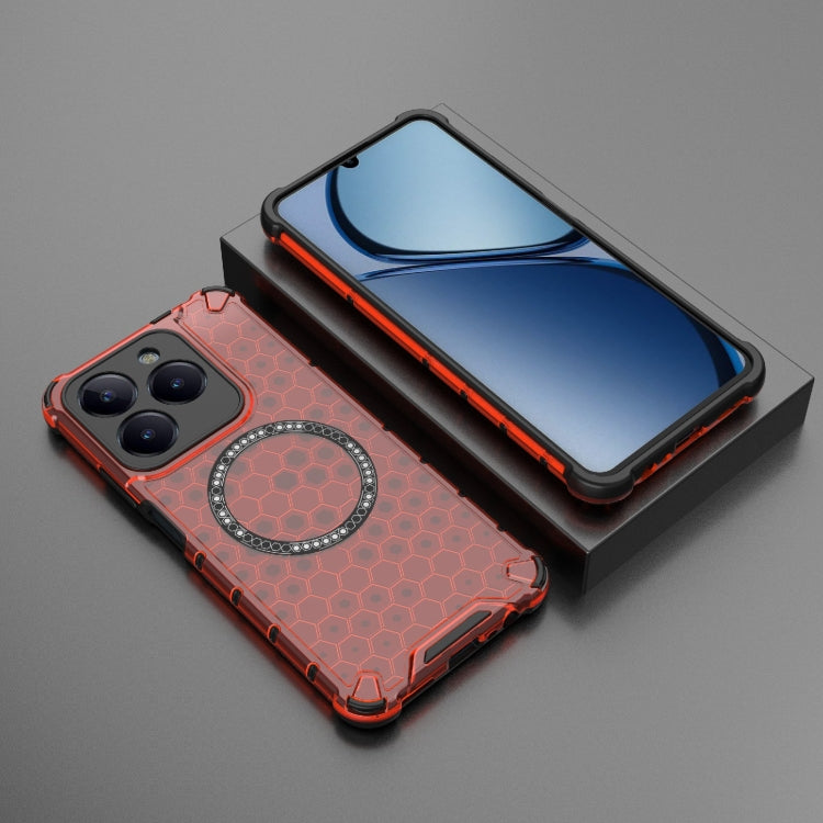 For Realme Narzo N63 Global Honeycomb Magnetic Ring Shockproof Phone Case