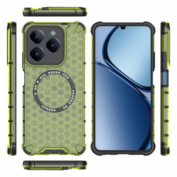 For Realme Narzo N63 Global Honeycomb Magnetic Ring Shockproof Phone Case