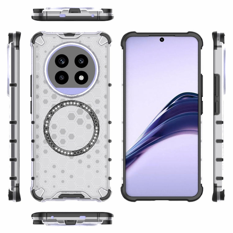 For Realme 13 Pro 5G Global Honeycomb Magnetic Ring Shockproof Phone Case
