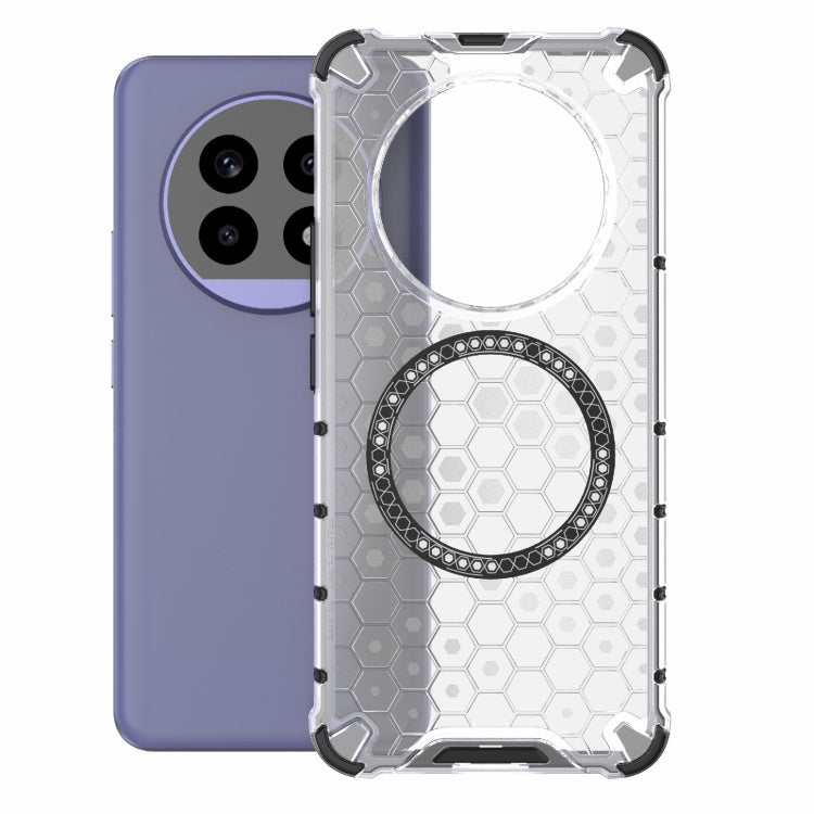 For Realme 13 Pro 5G Global Honeycomb Magnetic Ring Shockproof Phone Case