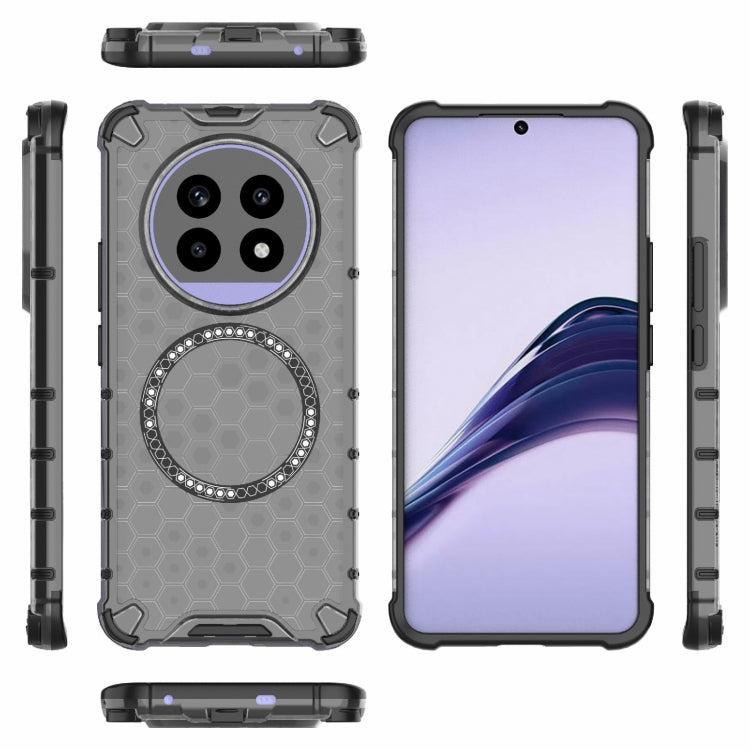 For Realme 13 Pro 5G Global Honeycomb Magnetic Ring Shockproof Phone Case