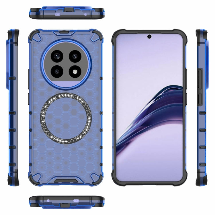 For Realme 13 Pro 5G Global Honeycomb Magnetic Ring Shockproof Phone Case