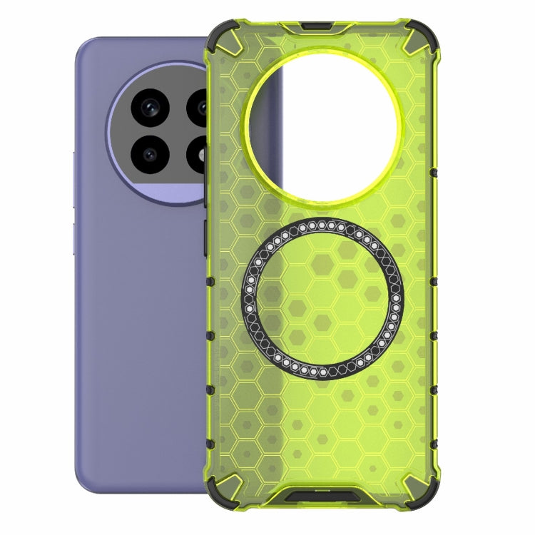 For Realme 13 Pro 5G Global Honeycomb Magnetic Ring Shockproof Phone Case