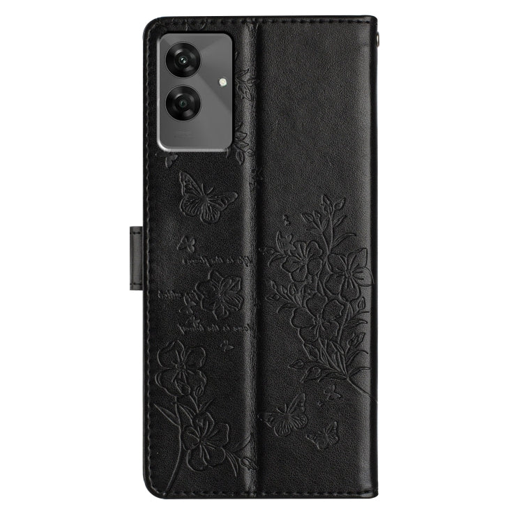 For Realme C61 / C63 Butterflies and Flowers Leather Phone Case