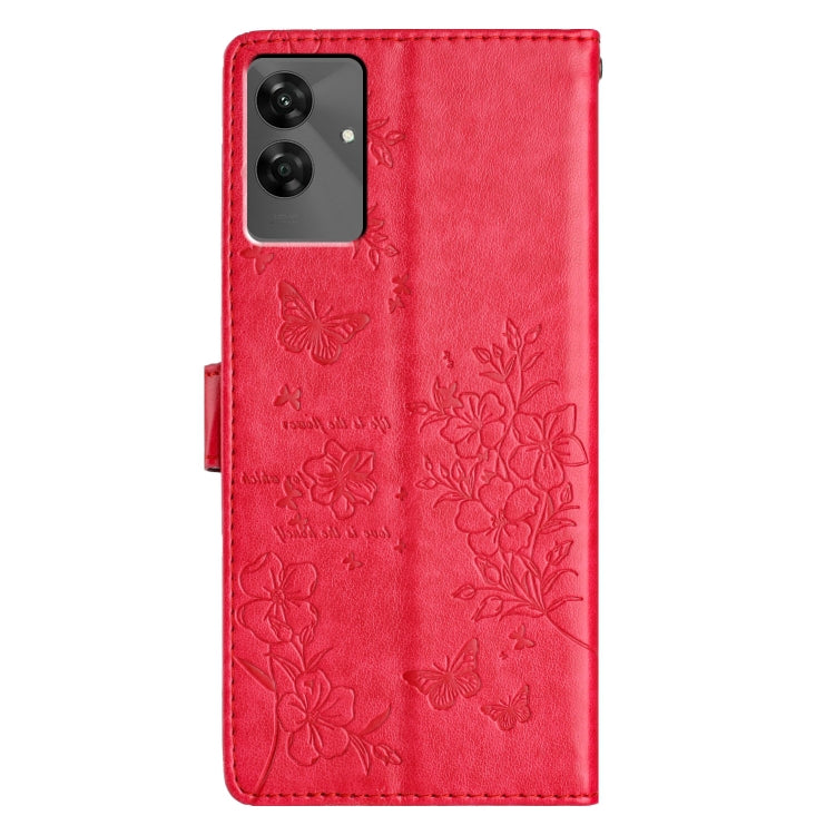 For Realme C61 / C63 Butterflies and Flowers Leather Phone Case