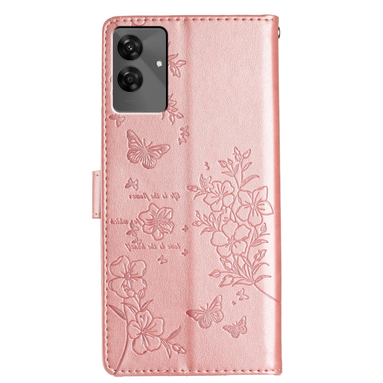 For Realme C61 / C63 Butterflies and Flowers Leather Phone Case